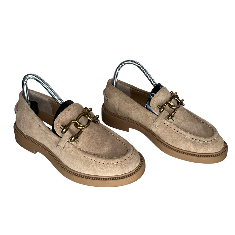Steve Madden Karmine Suede Leather Flat Loafers Buckles Women's Shoes Size 7.5 - Picture 2 of 9
